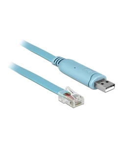 כבל קונסול לסיסקו כחול USB-A זכר לתקע RJ45 RS-232 צ'יפ FTDI ז/ז DELOCK | 64185