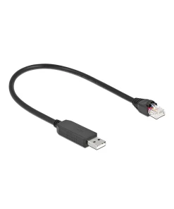כבל קונסול לסיסקו שחור USB-A זכר לתקע RJ45 RS-232 צ'יפ FTDI FT231XS ז/ז DELOCK | 64158