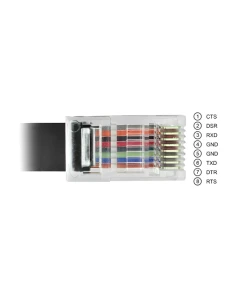 כבל קונסול לסיסקו שחור USB-C זכר לתקע RJ45 RS-232 צ'יפ FTDI ז/ז DELOCK | 63912