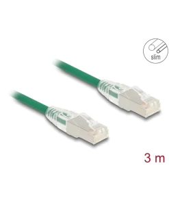 כבל רשת Cat.6A Slim עם תפס נעילה מעוקל curved latch זז DELOCK 80367