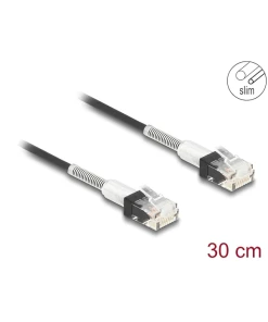 כבל רשת Cat.6A UTP Slim עם הגנה כפולה מפני כיפוף ז/ז DELOCK | 80387