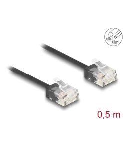 כבל רשת לא מסוכך RJ45 Cat.6 UTP Ultra Slim עם תקעים קצרים ז/ז DELOCK | 80370