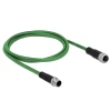 כבל רשת מאריך תעשייתי M12 4 pin D-coded PROFINET PUR (TPU) ז/נ DELOCK | 85433