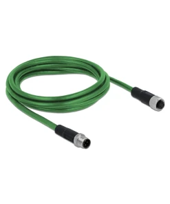 כבל רשת מאריך תעשייתי M12 4 pin D-coded PROFINET PUR (TPU) ז/נ DELOCK | 85434