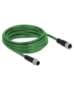 כבל רשת מאריך תעשייתי M12 4 pin D-coded PROFINET PUR (TPU) ז/נ DELOCK | 85436