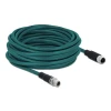 כבל רשת מאריך תעשייתי M12 Cat.6A PUR (TPU) תקע 8pin D-coded לשקע 8pin D-coded ז/נ DELOCK | 87844