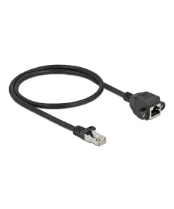 כבל רשת מסוכך Cat.6A להתקנה בפאנל עם מרחק בין הברגים 28 מ"מ ז/נ DELOCK | 86999