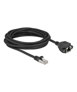 כבל רשת מסוכך Cat.6A להתקנה בפאנל עם מרחק בין הברגים 28 מ"מ ז/נ DELOCK | 87005