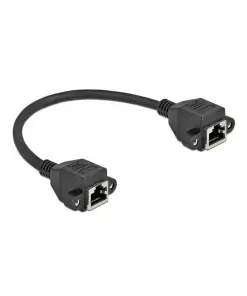 כבל רשת מסוכך Cat.6A להתקנה בפאנל עם מרחק בין הברגים 28 מ"מ נ/נ DELOCK | 87006