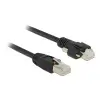 כבל רשת מסוכך RJ45 Cat.6 צד אחד עם ברגים נעילה IP68 ז/ז DELOCK | 85672