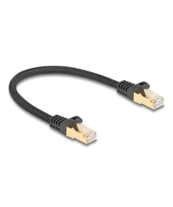 כבל רשת מסוכך RJ45 Cat.6A S/FTP עם ציפוי בד להגנה ז/ז DELOCK | 80317