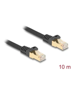 כבל רשת מסוכך RJ45 Cat.6A S/FTP עם ציפוי בד להגנה ז/ז DELOCK | 80322