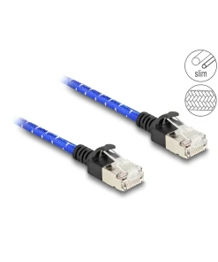 כבל רשת מסוכך RJ45 Cat.6A U/FTP Slim עם ציפוי בד Nylon להגנה ז/ז DELOCK | 80375