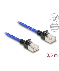 כבל רשת מסוכך RJ45 Cat.6A U/FTP Slim עם ציפוי בד Nylon להגנה ז/ז DELOCK | 80376