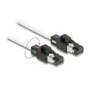 כבל רשת מסוכך RJ45 Cat.6A עם קליפס צבעוני מסתובב ז/ז DELOCK | 80170