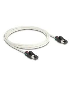 כבל רשת מסוכך RJ45 Cat.6A עם קליפס צבעוני מסתובב ז/ז DELOCK | 80170