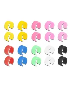 כבל רשת מסוכך RJ45 Cat.6A עם קליפסים צבעוניים ז/ז DELOCK | 80119