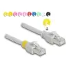 כבל רשת מסוכך RJ45 Cat.6A עם קליפסים צבעוניים ז/ז DELOCK | 80119