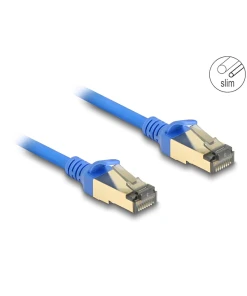 כבל רשת מסוכך RJ45 Cat.8.1 F/FTP 40Gbps Slim צבע כחול ז/ז DELOCK | 80331