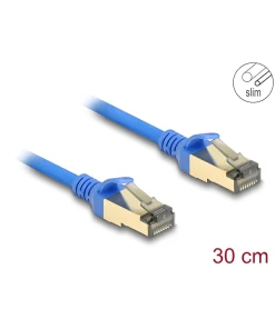 כבל רשת מסוכך RJ45 Cat.8.1 F/FTP 40Gbps Slim צבע כחול ז/ז DELOCK | 80331