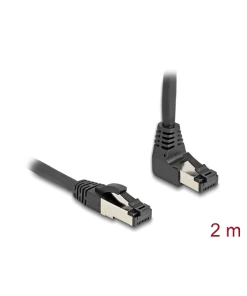 כבל רשת מסוכך RJ45 Cat.8.1 S/FTP 40Gbps צד אחד בזווית UP 90° ז/ז DELOCK | 80395