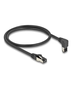 כבל רשת מסוכך RJ45 Cat.8.1 S/FTP 40Gbps צד אחד בזווית UP 90° ז/ז DELOCK | 80395