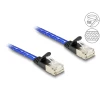 כבל רשת שטוח מסוכך RJ45 Cat.6A U/FTP עם ציפוי בד Nylon להגנה ז/ז DELOCK | 80381