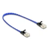 כבל רשת שטוח מסוכך RJ45 Cat.6A U/FTP עם ציפוי בד Nylon להגנה ז/ז DELOCK | 80382