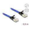 כבל רשת שטוח מסוכך RJ45 Cat.6A U/FTP עם ציפוי בד Nylon להגנה ז/ז DELOCK | 80382