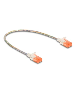 כבל רשת שקוף Cat.6A Slim דק במיוחד 3.5 מ"מ ז/ז DELOCK | 80355