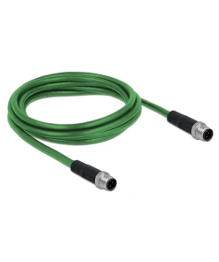 כבל רשת תעשייתי M12 4 pin D-coded PROFINET PUR (TPU) ז/ז DELOCK | 85918