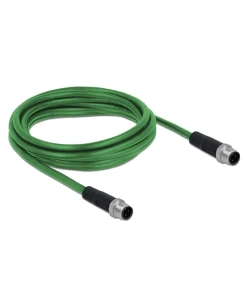 כבל רשת תעשייתי M12 4 pin D-coded PROFINET PUR (TPU) ז/ז DELOCK | 85919