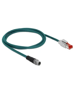 כבל רשת תעשייתי M12 Cat.5e PVC תקע 8pin X-coded לתקע RJ45 ז/ז DELOCK | 85425