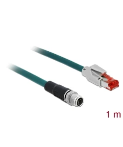 כבל רשת תעשייתי M12 Cat.5e PVC תקע 8pin X-coded לתקע RJ45 ז/ז DELOCK | 85425