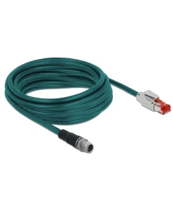 כבל רשת תעשייתי M12 Cat.5e PVC תקע 8pin X-coded לתקע RJ45 ז/ז DELOCK | 85428