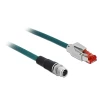 כבל רשת תעשייתי M12 Cat.5e PVC תקע 8pin X-coded לתקע RJ45 ז/ז DELOCK | 85428