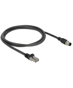 כבל רשת תעשייתי M12 Cat.5e SFTP תקע 8pin A-coded לתקע RJ45 ז/ז DELOCK | 84922