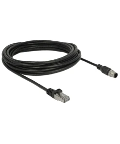 כבל רשת תעשייתי M12 Cat.5e SFTP תקע 8pin A-coded לתקע RJ45 ז/ז DELOCK | 84925