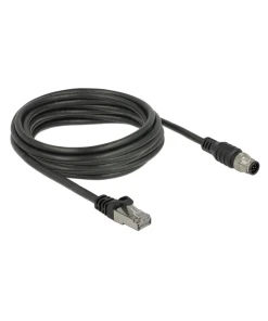 כבל רשת תעשייתי M12 Cat.5e SFTP תקע 8pin A-coded לתקע RJ45 ז/ז DELOCK | 84926