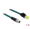 כבל רשת תעשייתי M12 Cat.6A PUR (TPU) תקע 8pin X-coded לתקע RJ45 Hirose ז/ז DELOCK | 85429