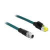 כבל רשת תעשייתי M12 Cat.6A PUR (TPU) תקע 8pin X-coded לתקע RJ45 Hirose ז/ז DELOCK | 85429