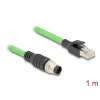 כבל רשת תעשייתי M12 PUR (TPU) תקע A-coded 8 pin לתקע RJ45 ז/נ DELOCK | 80421