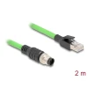 כבל רשת תעשייתי M12 PUR (TPU) תקע A-coded 8 pin לתקע RJ45 ז/נ DELOCK | 80422