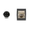 כבל רשת תעשייתי M12 PUR (TPU) תקע D-coded 4 pin לשקע RJ45 ז/נ DELOCK | 60571