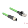 כבל רשת תעשייתי M12 PUR (TPU) תקע D-coded 4 pin לתקע RJ45 ז/נ DELOCK | 80426