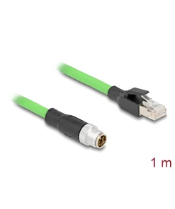 כבל רשת תעשייתי M12 PUR (TPU) תקע X-coded 8 pin לתקע RJ45 ז/ז DELOCK | 80441