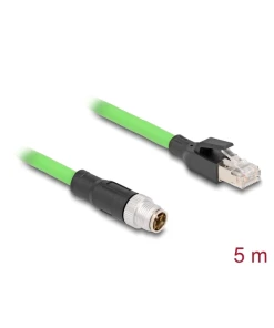 כבל רשת תעשייתי M12 PUR (TPU) תקע X-coded 8 pin לתקע RJ45 ז/ז DELOCK | 80444