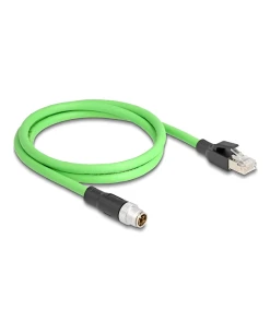 כבל רשת תעשייתי M12 PUR (TPU) תקע X-coded 8 pin לתקע RJ45 ז/ז DELOCK | 80444