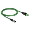 כבל רשת תעשייתי M12 PVC תקע 4pin D-coded לתקע RJ45 ז/נ DELOCK | 85438