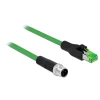 כבל רשת תעשייתי M12 PVC תקע 4pin D-coded לתקע RJ45 ז/נ DELOCK | 85438